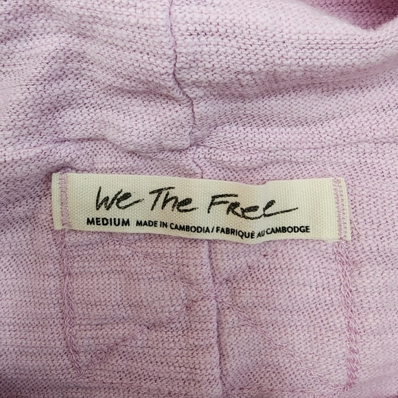 We The Free Size M 100% Cotton Lavender Turtleneck Sweater Longsleeve - Picture 7 of 7